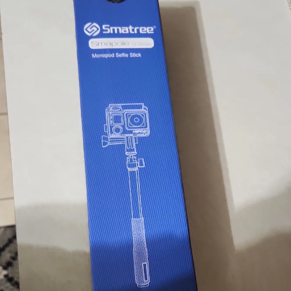 Blue Monopod Selfie Stick for Cameras